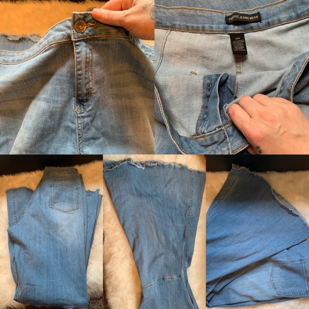 Wide leg bell bottom jeans